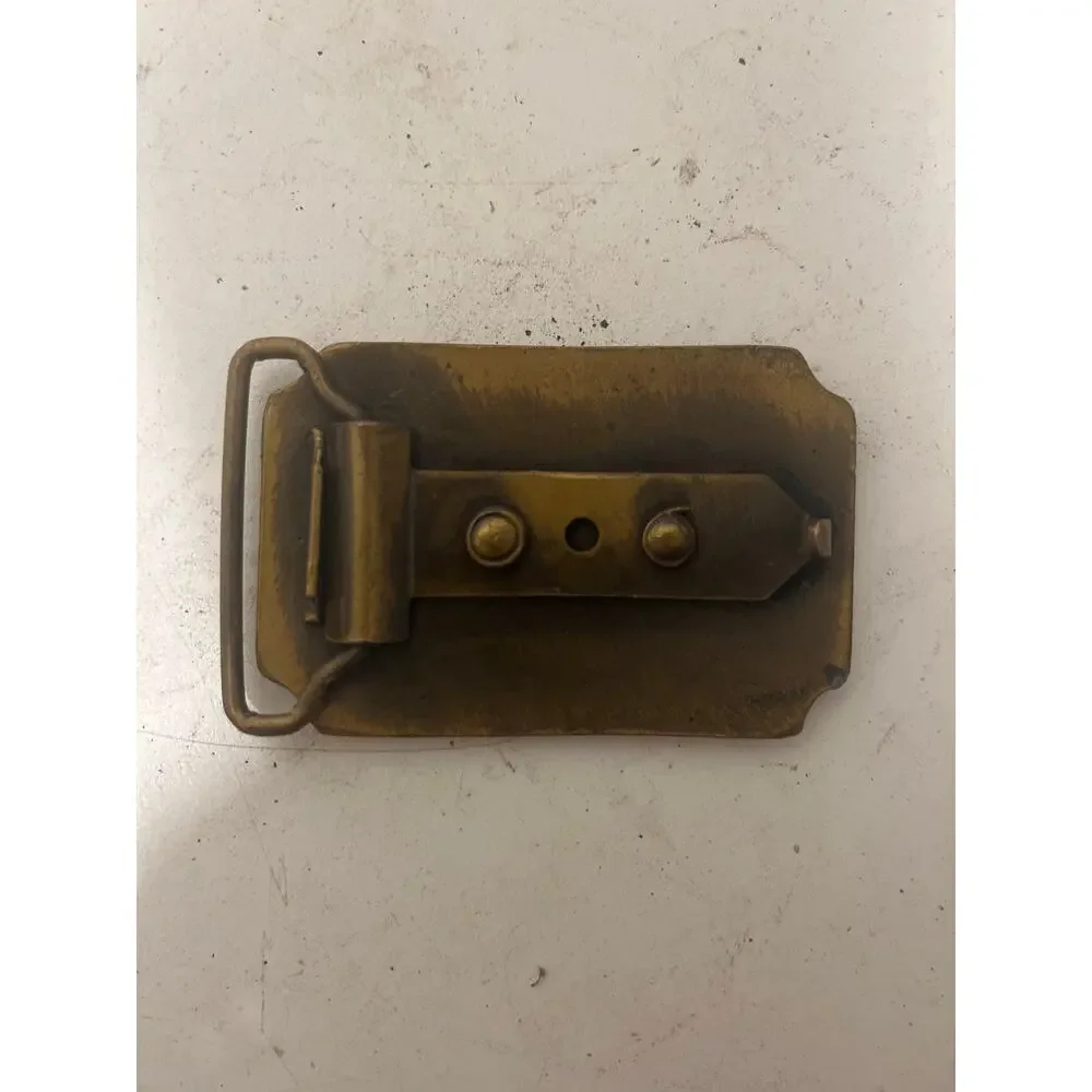 Vintage Brass Belt Buckle 40/8 Legion gold tone